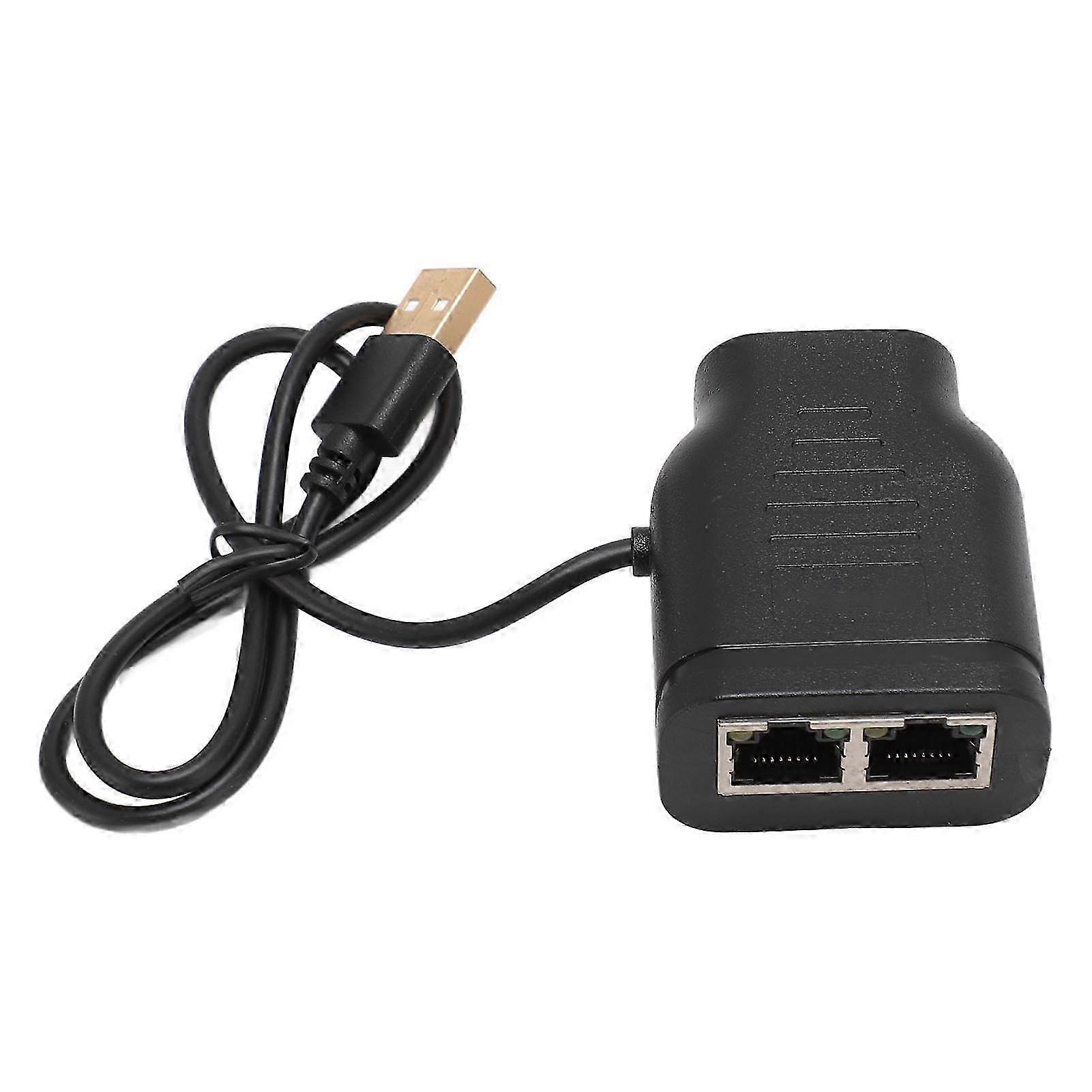 Adaptador divisor RJ45 1 a 2 1000Mbps até 328ft Suporte a dois dispositivos Conector de rede LAN de acesso simultâneo à Internet f26