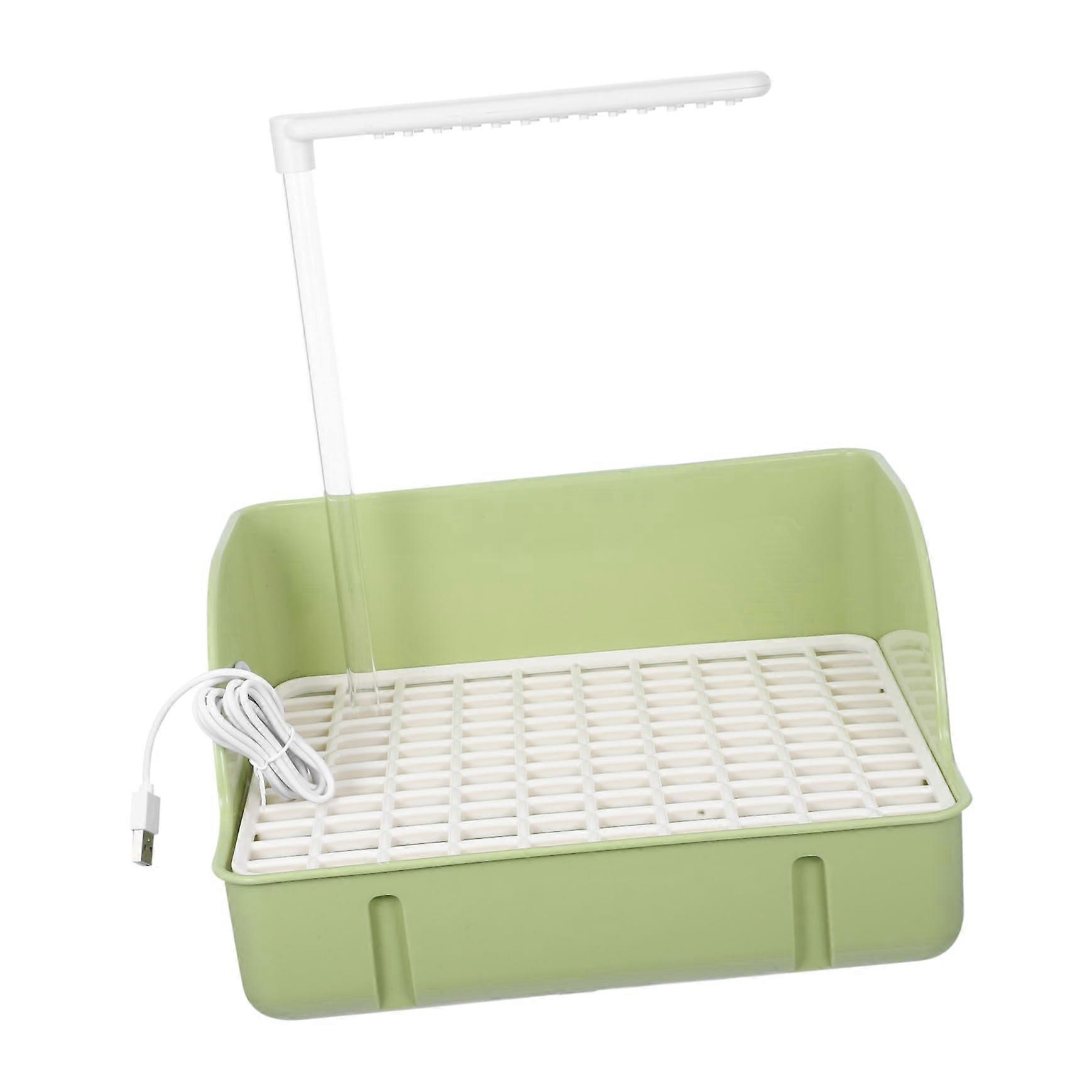 Automatic Bird Bath Tub with Circulating Shower Fountain for Parrots, Parakeets and Budgies