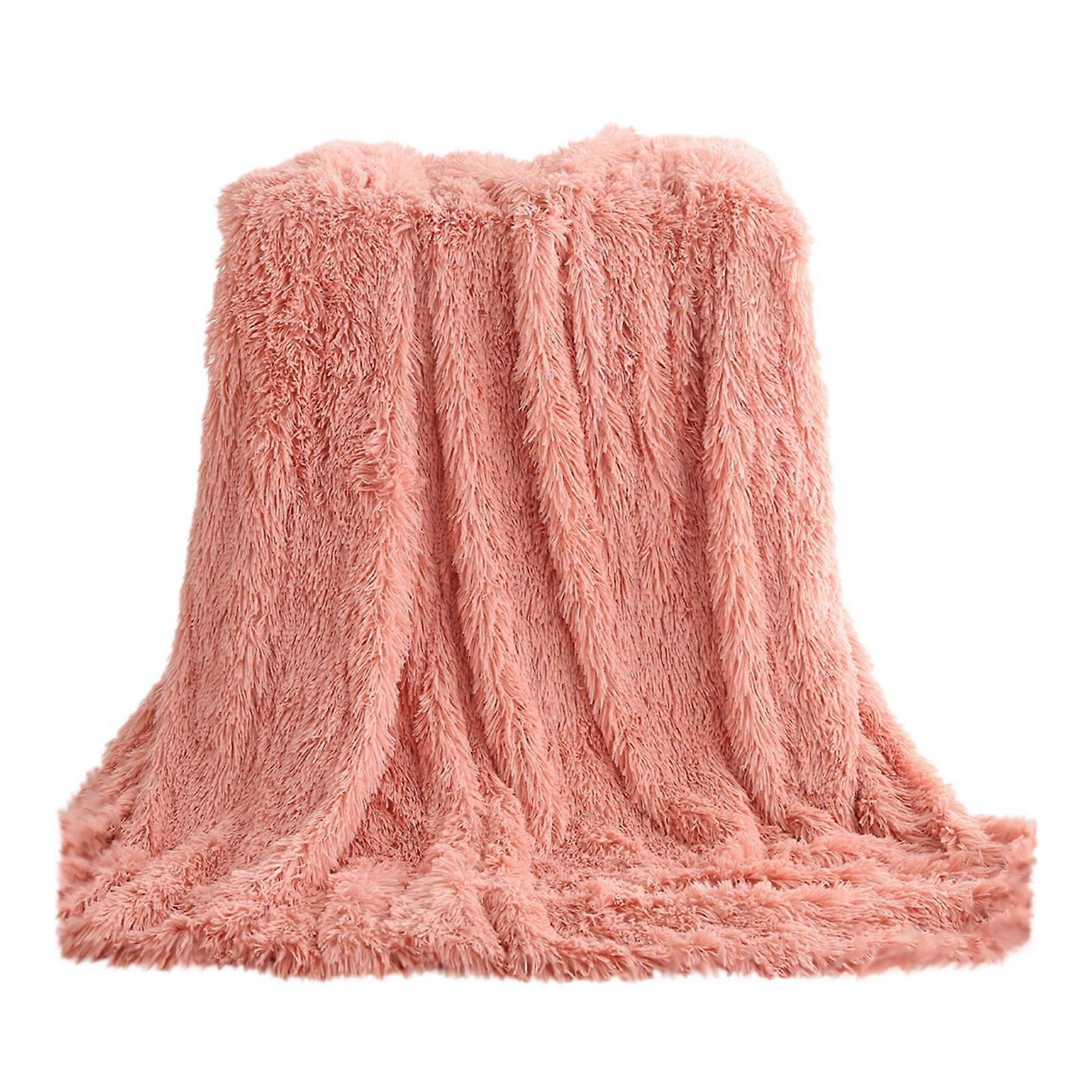 PAVEOS Tapestry Plain Color Double-Sided Velvet Window Blanket, Bedside Sofa Cover, Compatible with Watermelon Red-M