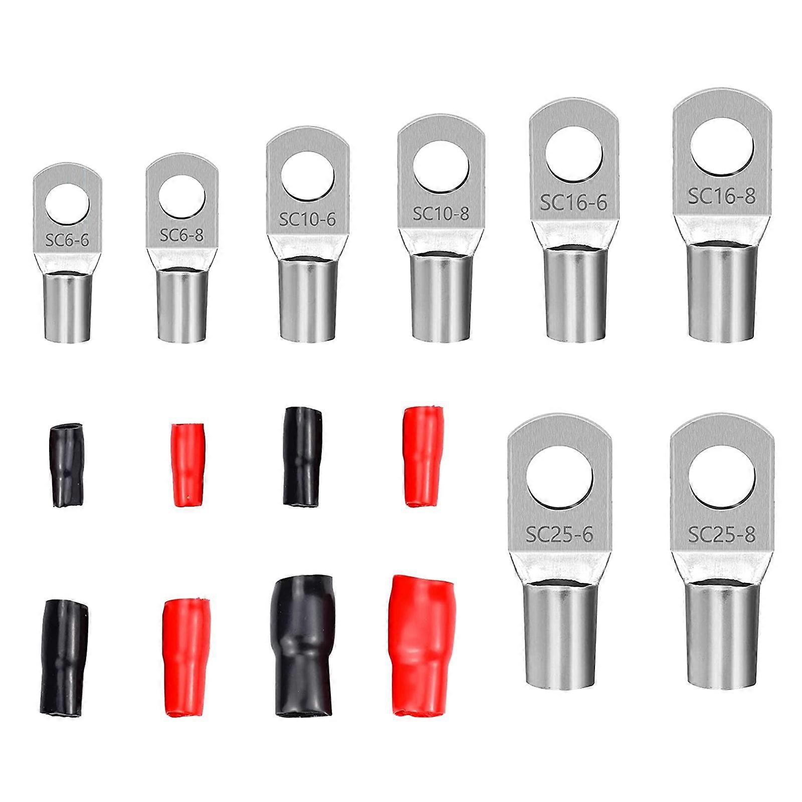 Efficient Cable Lugs Set User Friendly Cable Lugs set Tube Wire Connectors Set with Case for Electrical Projects Multicolor