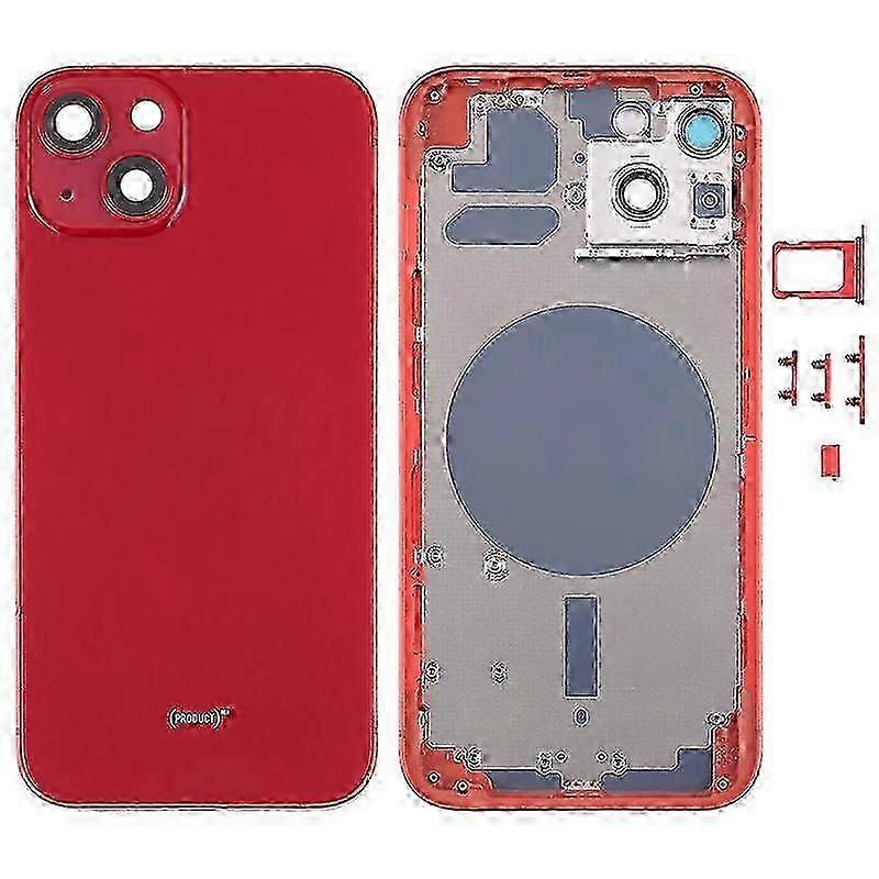 For iPhone 13 6.1 inch Back Battery Housing Cover+Middle Plate Frame+Side Buttons Replacement (EU