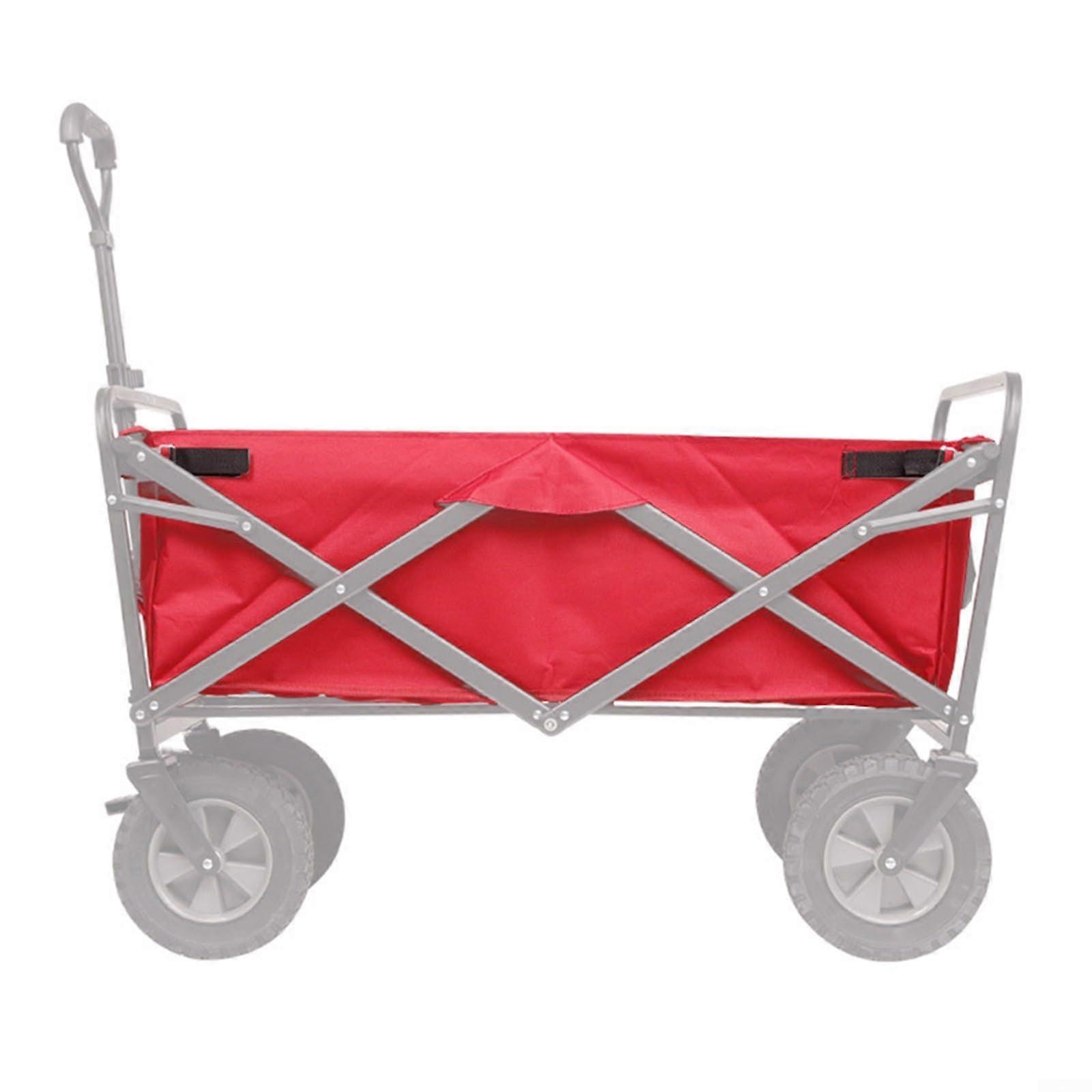 Folding Wagon Lining Cloth Bag, Trolley Cart Inner Bag Replacement, Storage Bag, Red