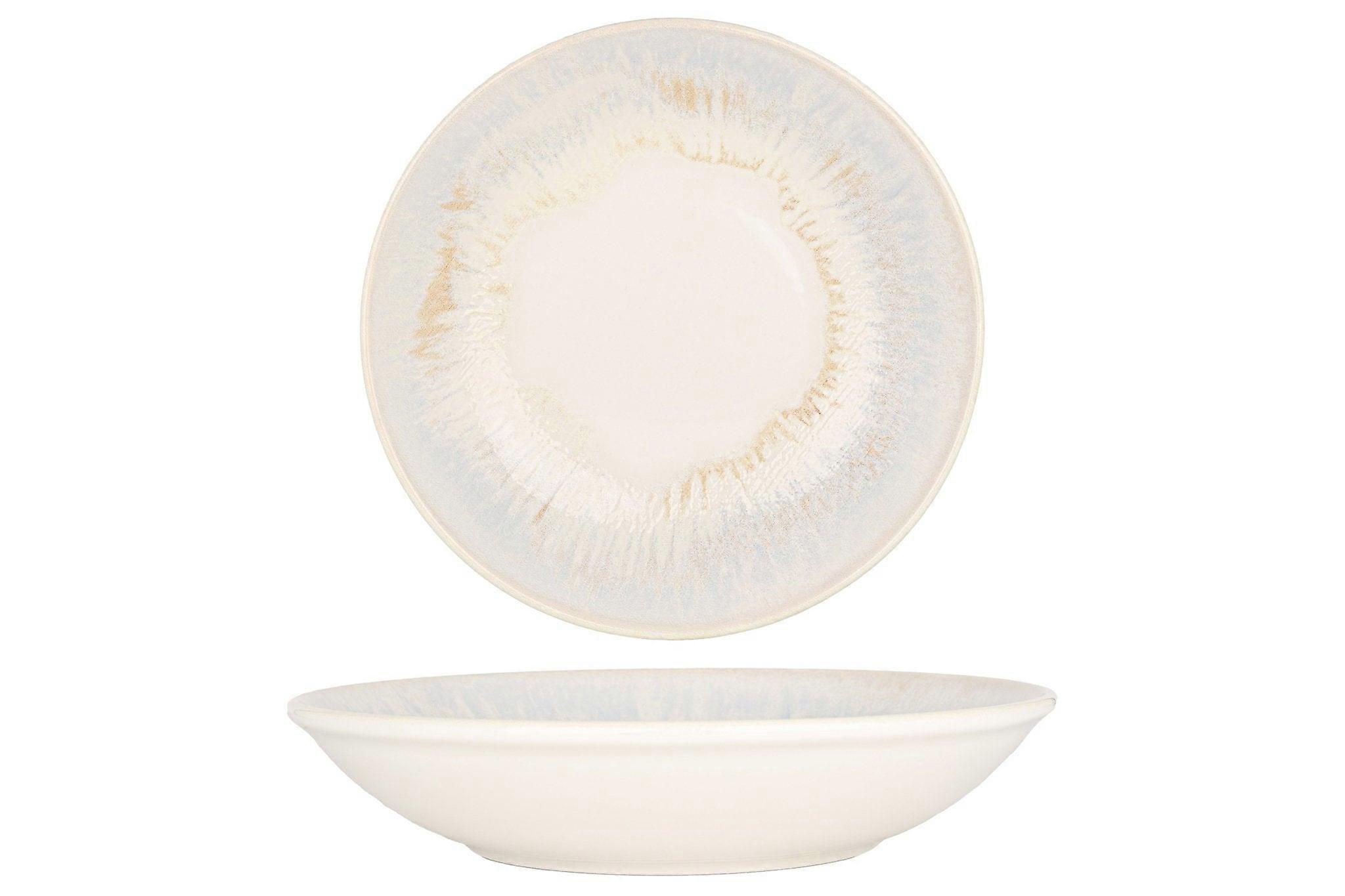 By Bone Deep Plate - Wave - Porcelain - 25 cm (1300cc)  - set of 6