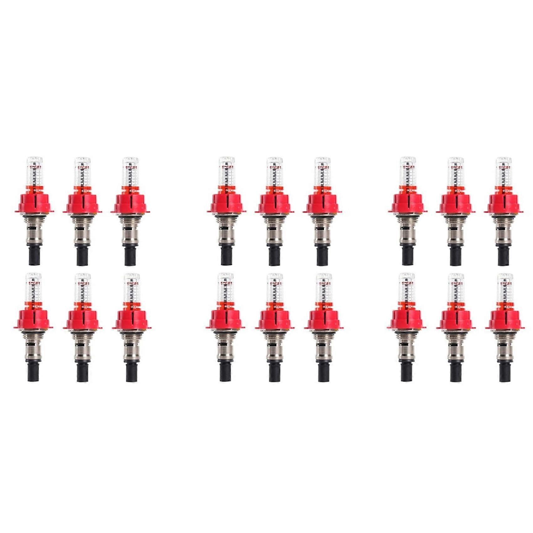 18 Pcs Underfloor Heating Manifold Flow Meter, Visual Flow Monitoring Regulator for Underfloor Heating Systems(1/2)