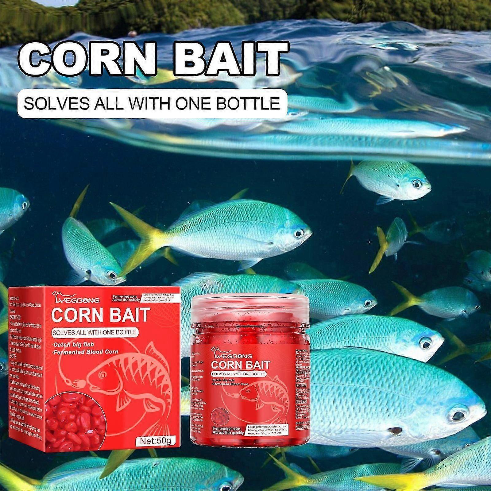 Corn Fish Bait  Effective Fish Attractant with Red Bug Liquid, Cumin  Cloves, 50g