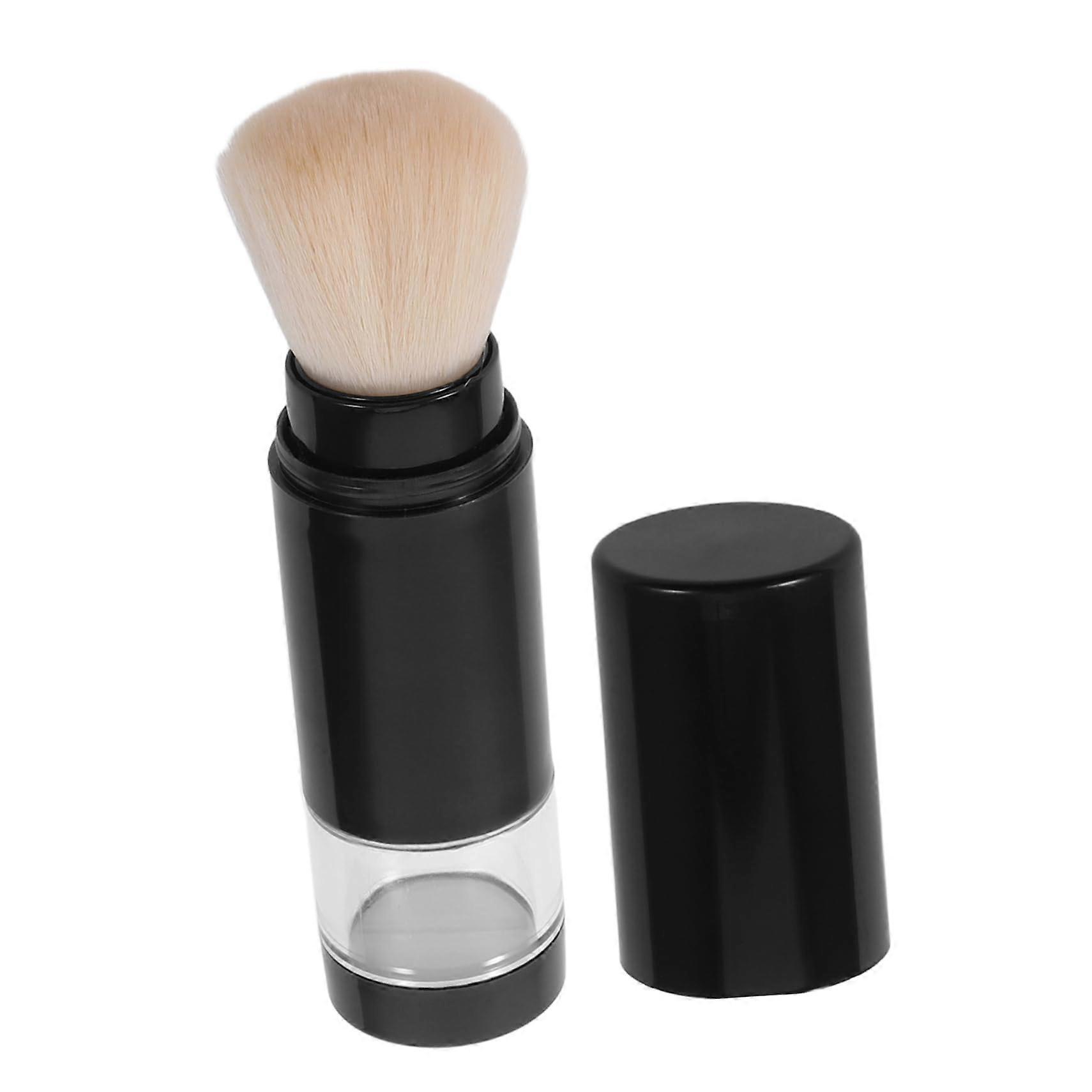 Loose Powder Brush with Spray Bottle, Flawless 2 in 1 Travel Makeup Applicator for Even Coverage