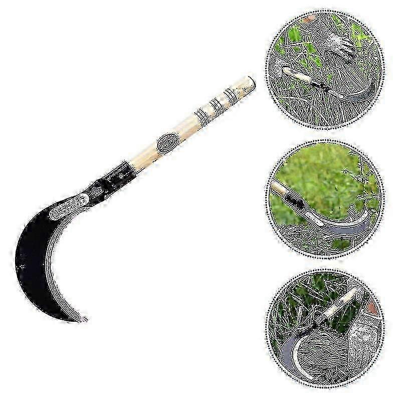 1pc Sharp Practical Sturdy Durable Reaping Hook Sickle Hay Sickle Spring Weeding Tools Are Practical And Sturdy Zd Nj