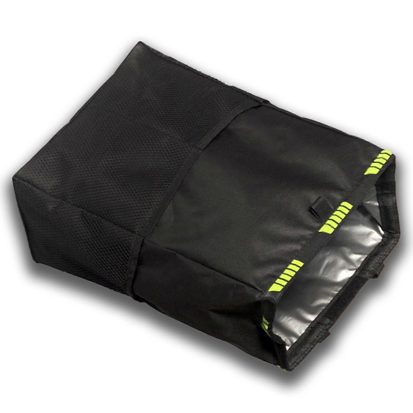 Hanging Car Trash Can with Storage Pockets, Foldable Waterproof Large Capacity Car Organizer, Black