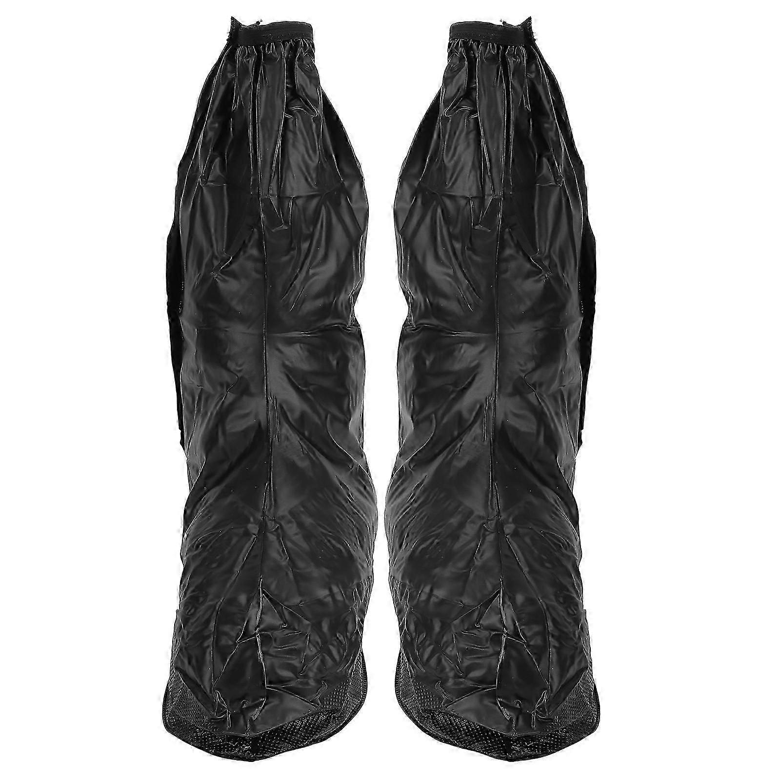 أغطية أحذية المطر المقاومة للماء تمنع انزلاق واقيات أحذية الثلج أحذية المطر Overshoes Black2XL