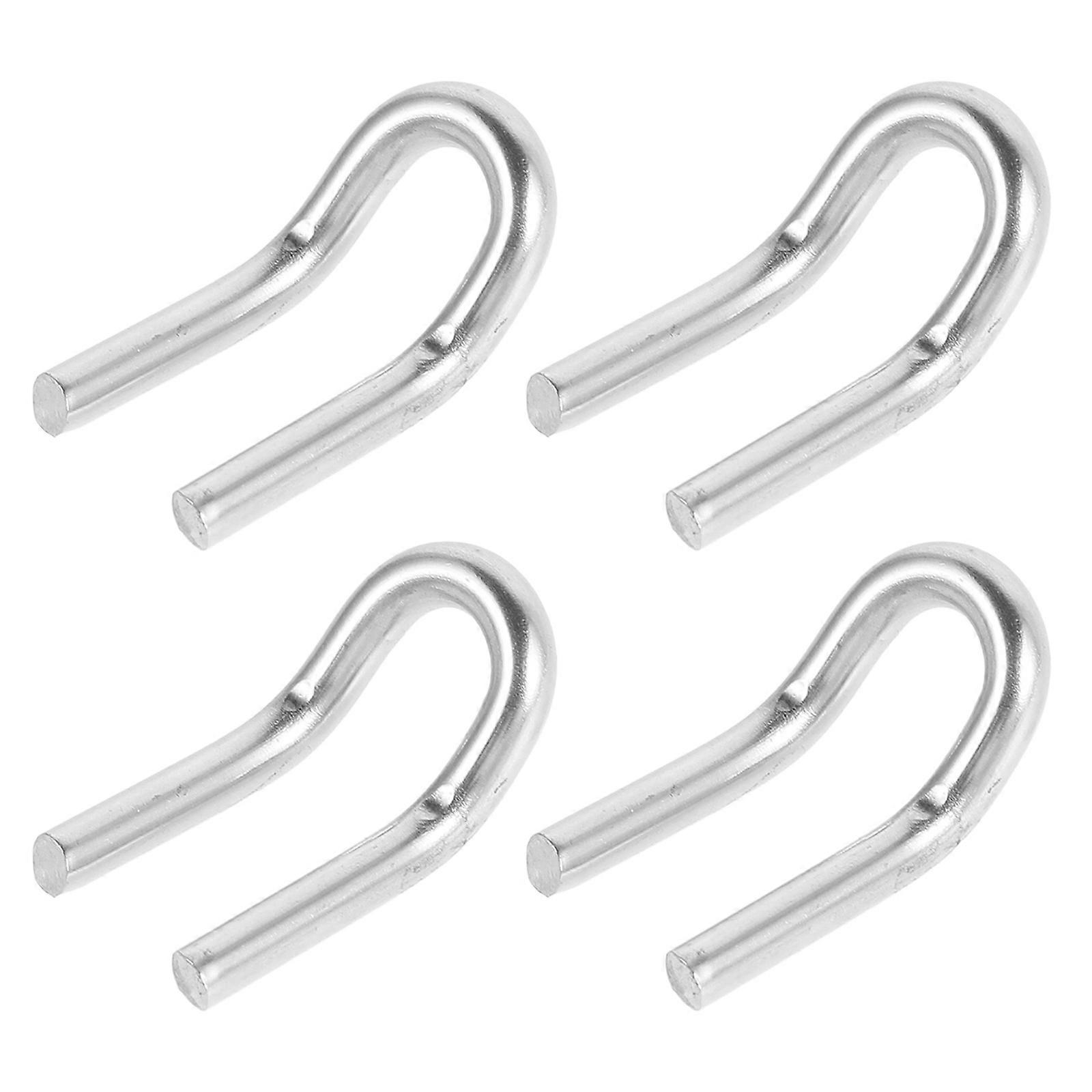 4Pcs U-Shaped Motorcycle Exhaust Spring Hook Stainless Steel for Secure Installation