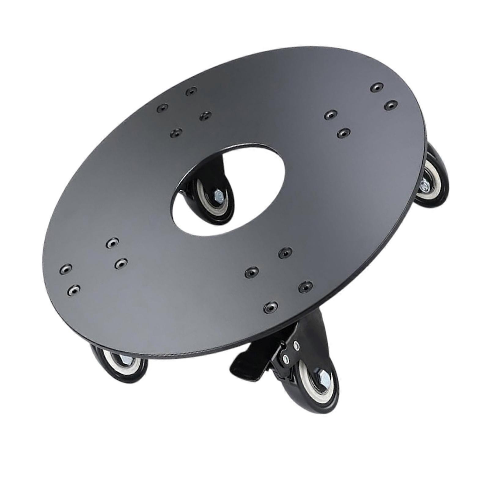 عربة نباتية سوداء بعجلات غير متضاربة ، حامل قوي من سبائك الألومنيوم 12 14 16 بوصة للأواني الكبيرة حتى 500 رطل 16 بوصة