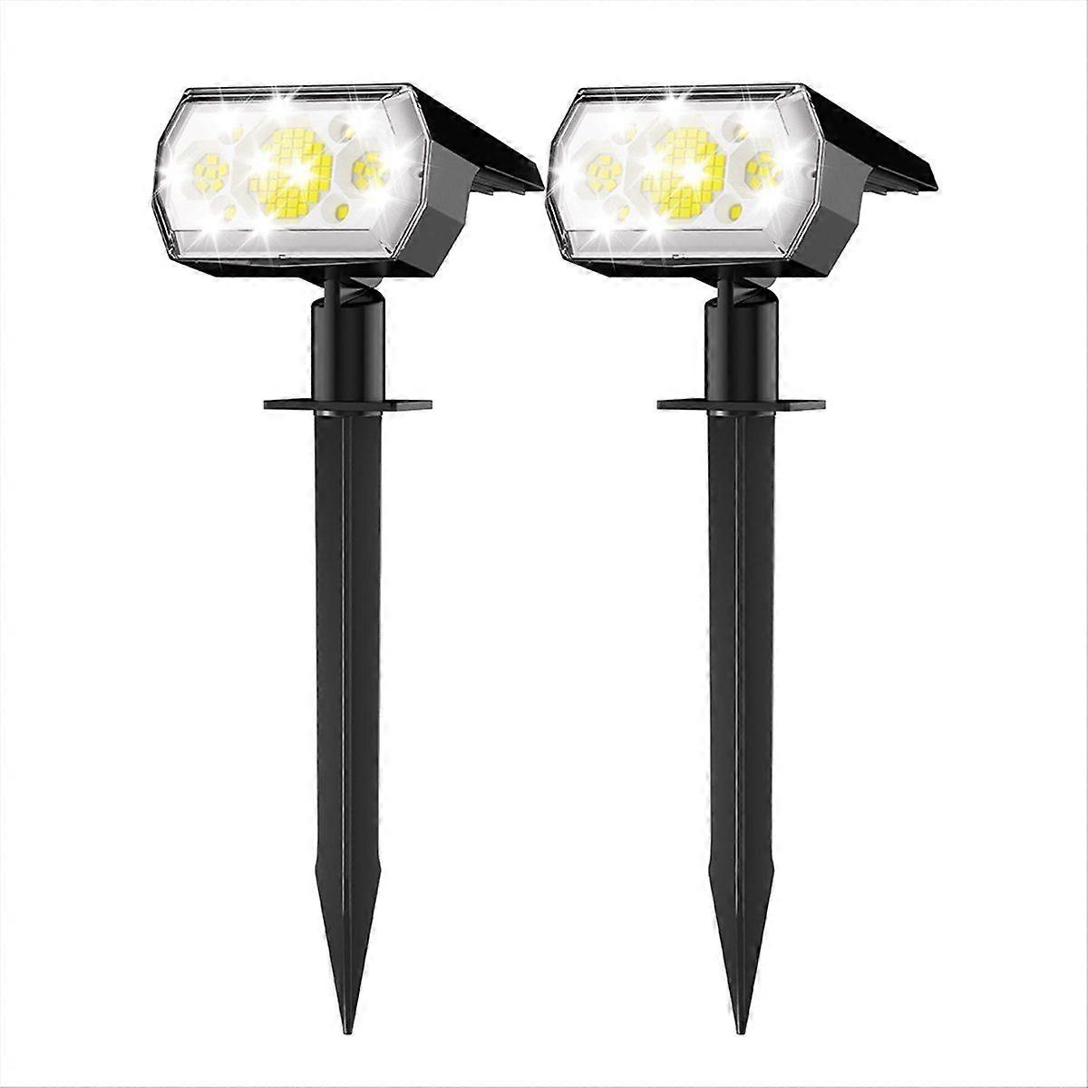 Solar Spot Lights Waterproof 2-in-1 Solar Powered Landscape Spotlights for Outside Yard Garden Tree