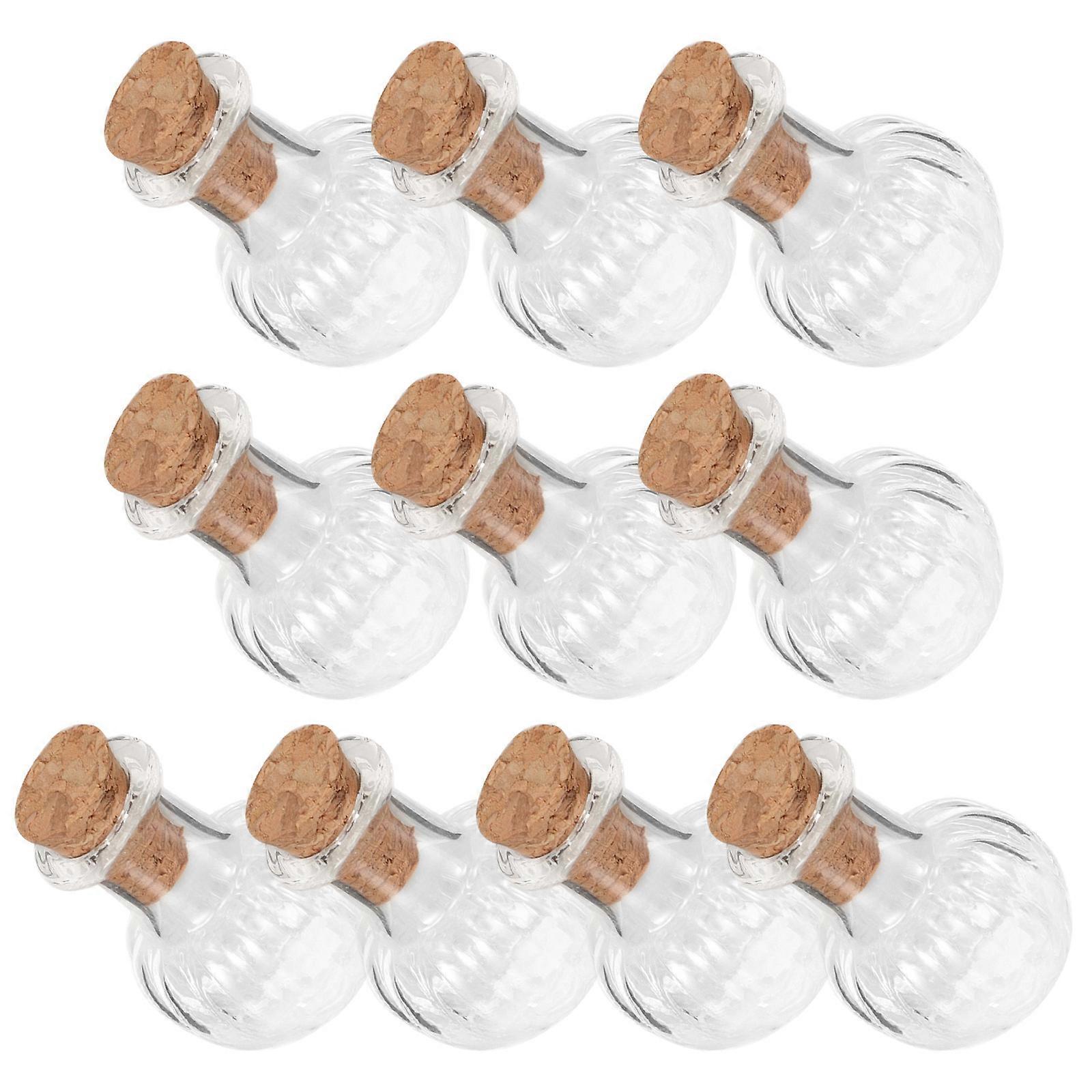 Mini Glass Jars for Message Bottles 10Pcs Glass Bottles with Cork Assorted