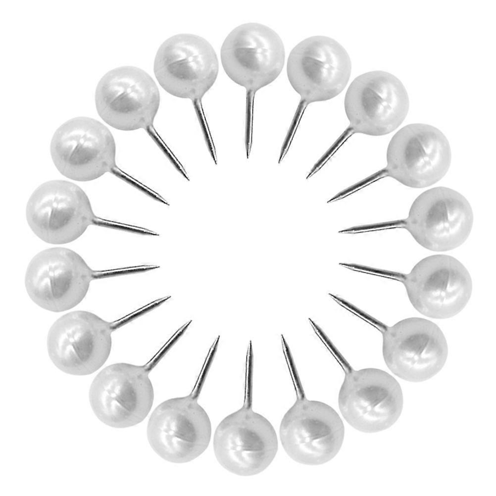 White Round Push Pins for Note Hanging with 100Pcs for Bulletin Board