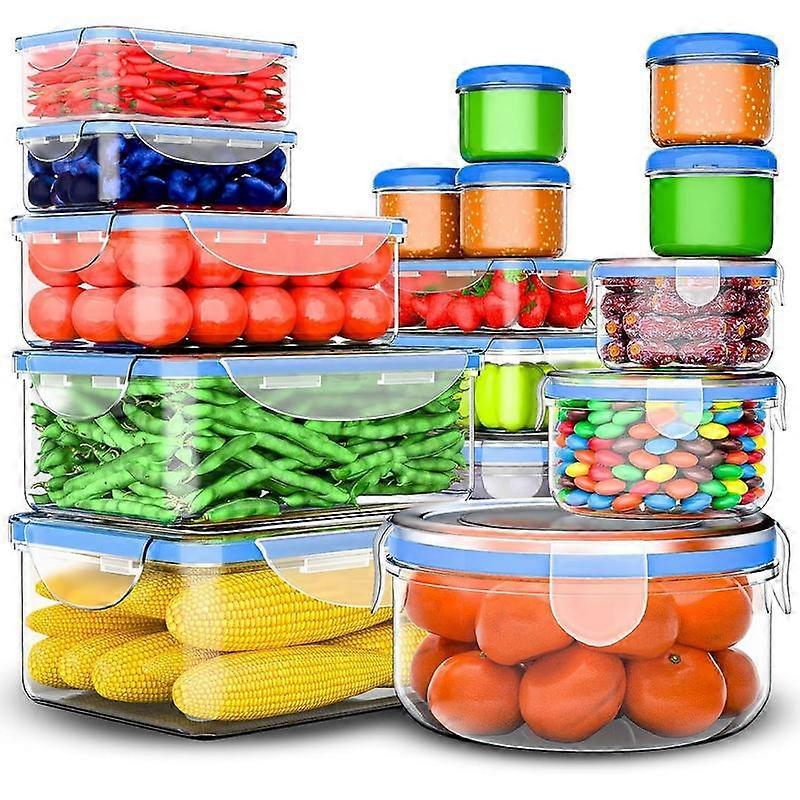 32 count Large Plastic  storage containers-85 oz to Sauces Box Stackable Kitchen storage bowls sets- Leak proof with lids airtight-Microwave
