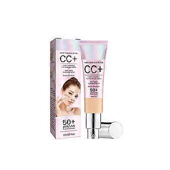 Moisturizing Isolating Sunscreen Repair CC Cream Natural Concealer Face Liquid Foundation Brightening Whitening Skin Waterproof