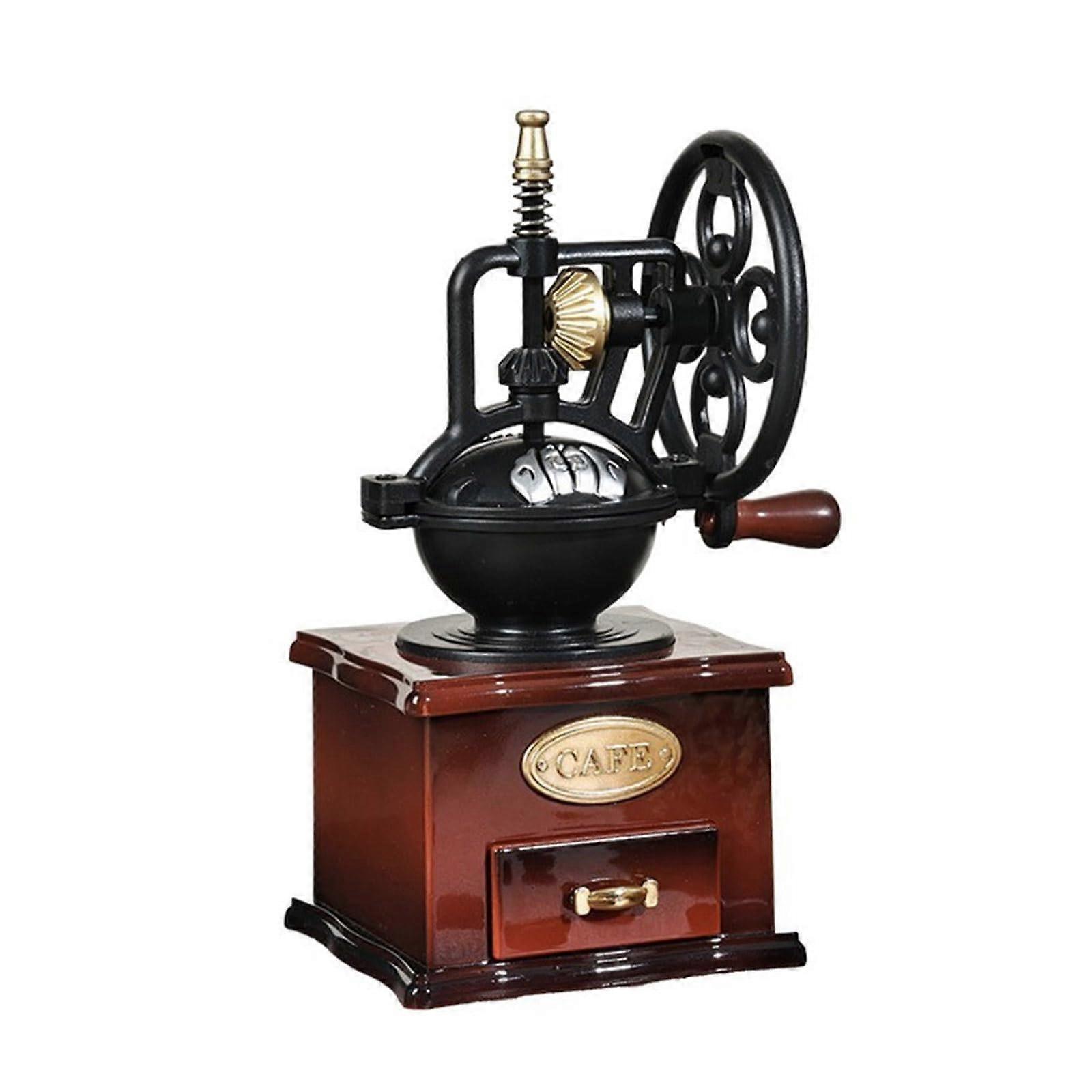 Vintage Coffee Grinder Style Wind Up Music Box with Durable Mechanical Design and Long Playtime Melody