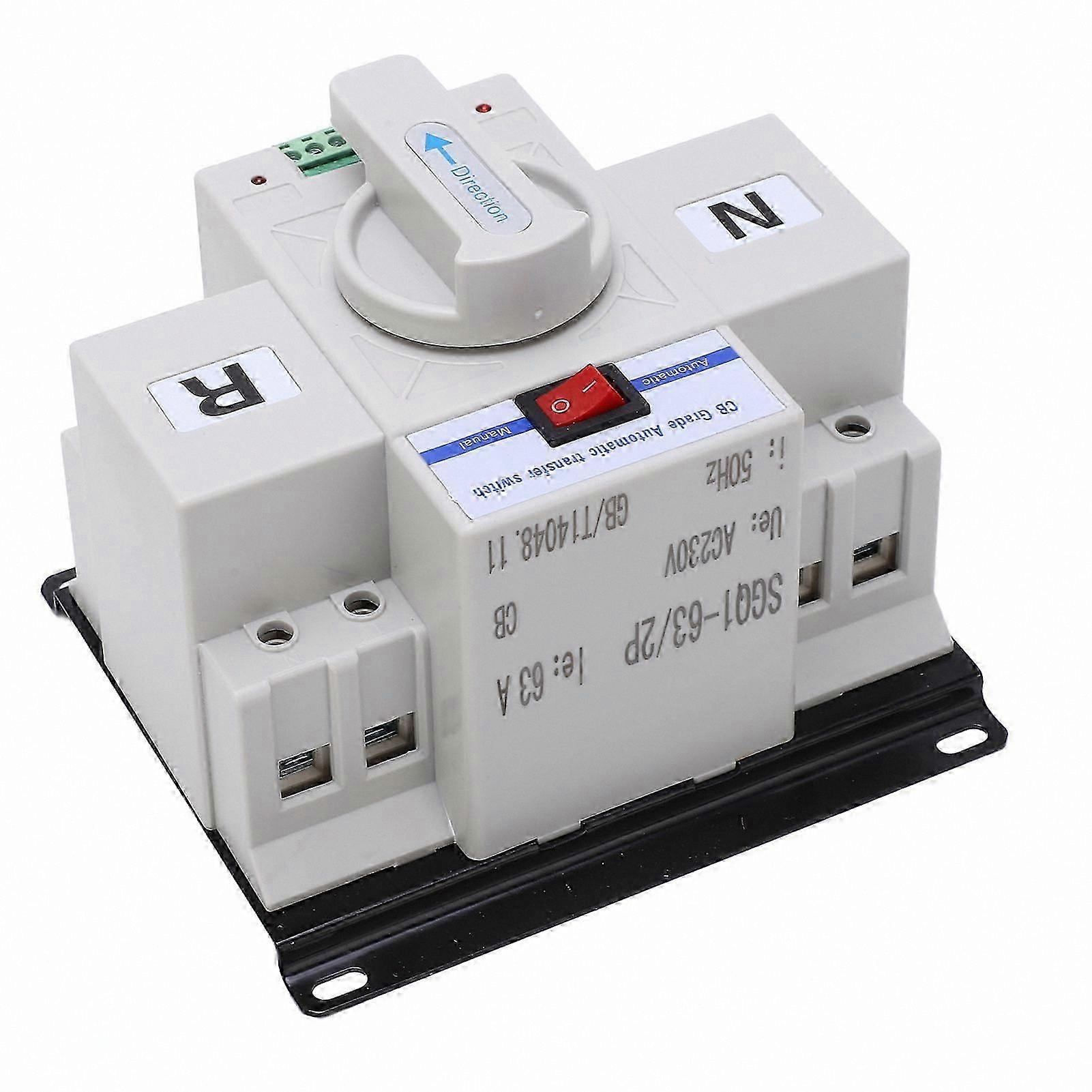 Miniature Circuit Breaker with Dual Power Changeover Function, 63A Automatic Transfer Switch for Efficient Power Management