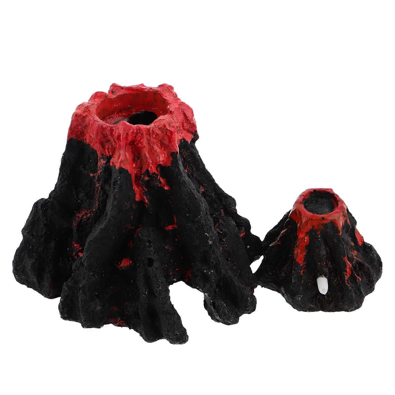 Miniature Volcano Resin Model for Decoration 2Pcs Simulated Volcano Set