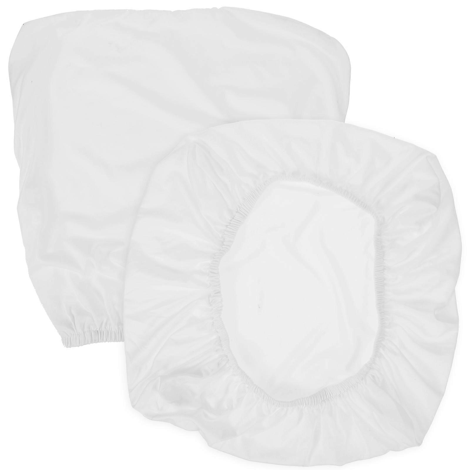 Chair Cover for Chair Protection 2Pcs Stretchy Solid Color Polyester White