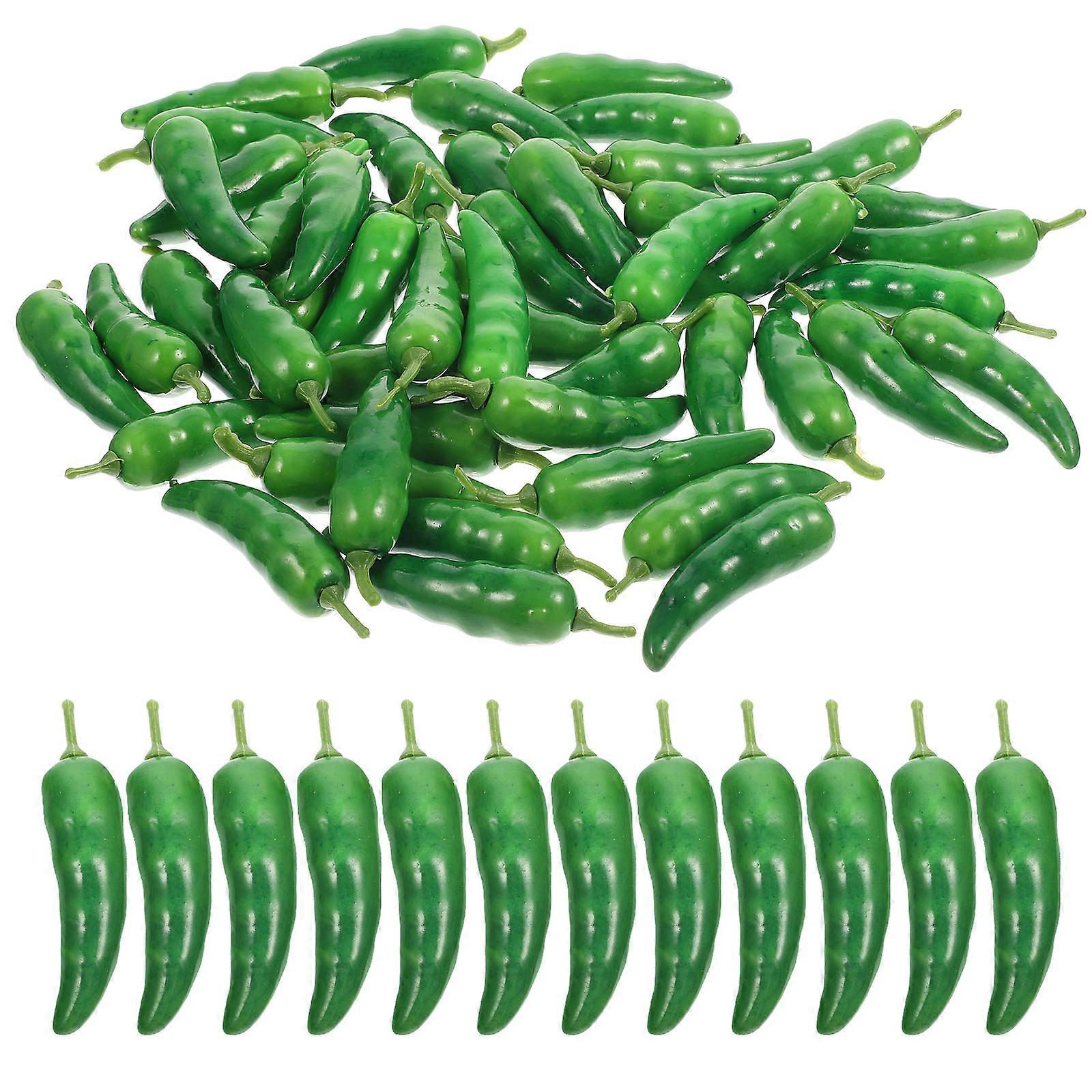 Fake Chili Peppers Mini Artificial Pepper Simulation 50Pcs Set