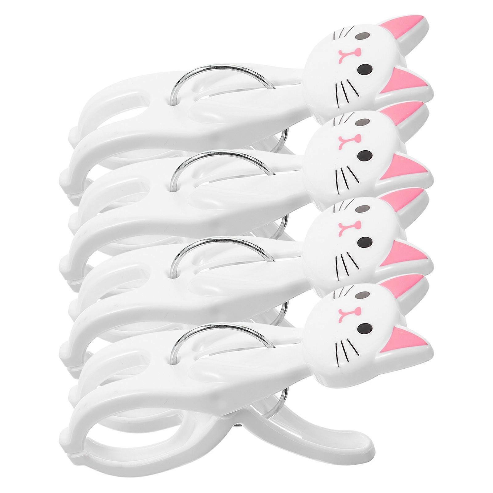 Orange Plastic Quilt Clamp for Windproof Use 4Pcs Cartoon Design Clips