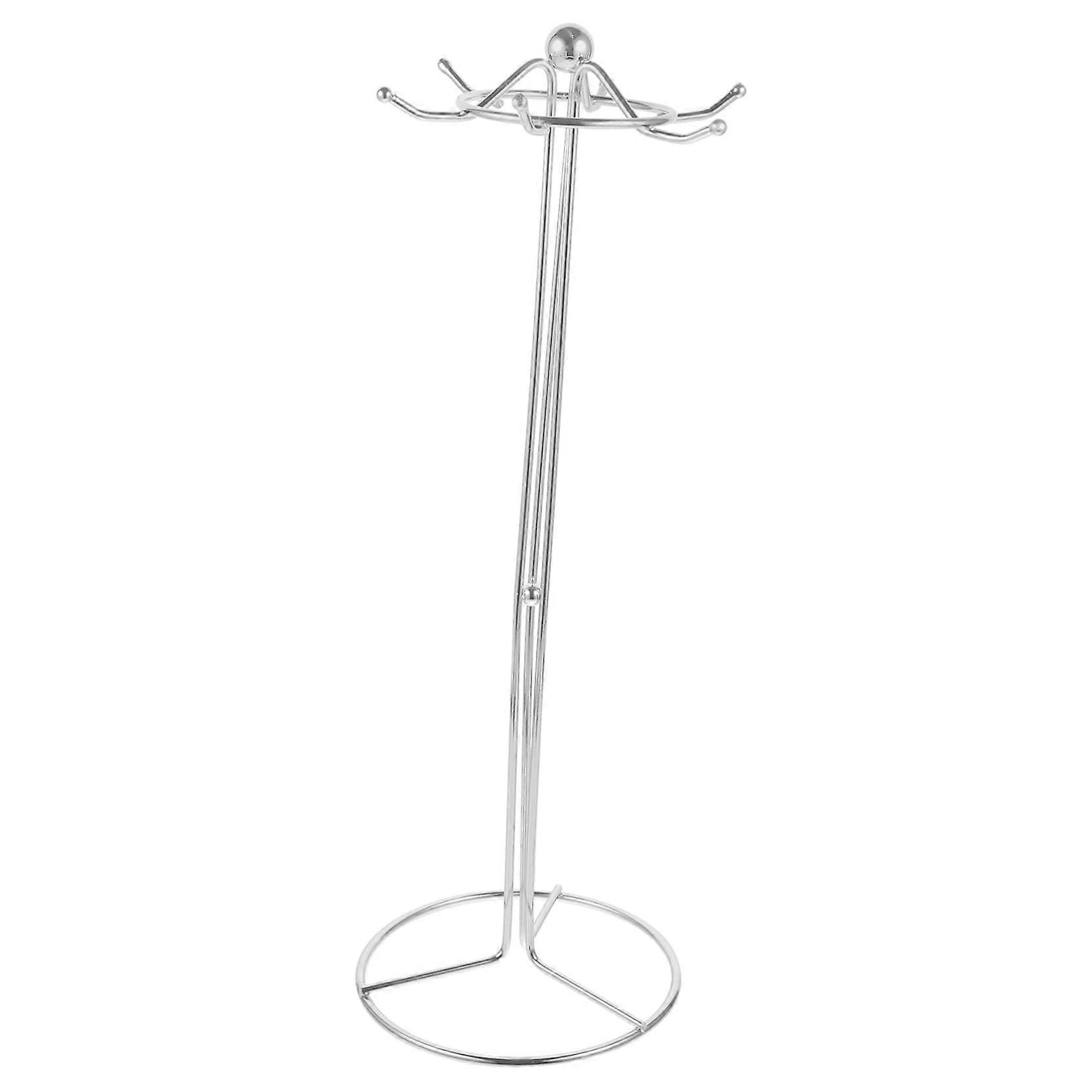 Kitchen Utensil Rack with Rotatable Hanging Hooks, Wall Mounted SpaceSaving Kitchen Organizer