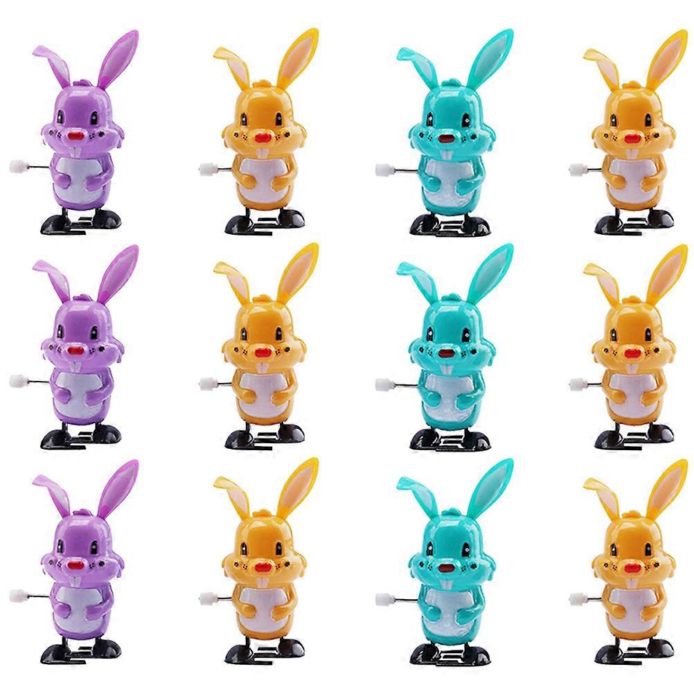 Wind Up Rabbit Toys Plastic Easter Rabbit Wind Up Toys 12Pcs for Playing