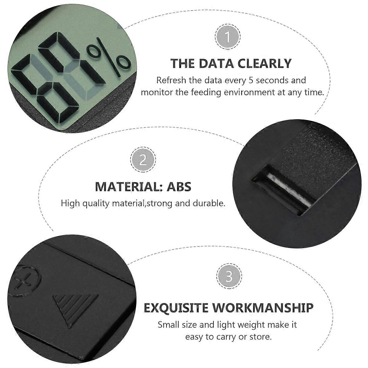 Outdoor Digital Hygroscope Wireless Tool for Measuring Use 5Pcs Set