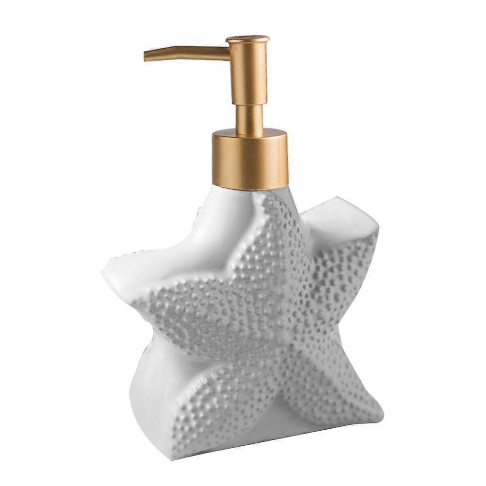 1Pcs Ceramic Pump Bottle for Storage White Shower Gel