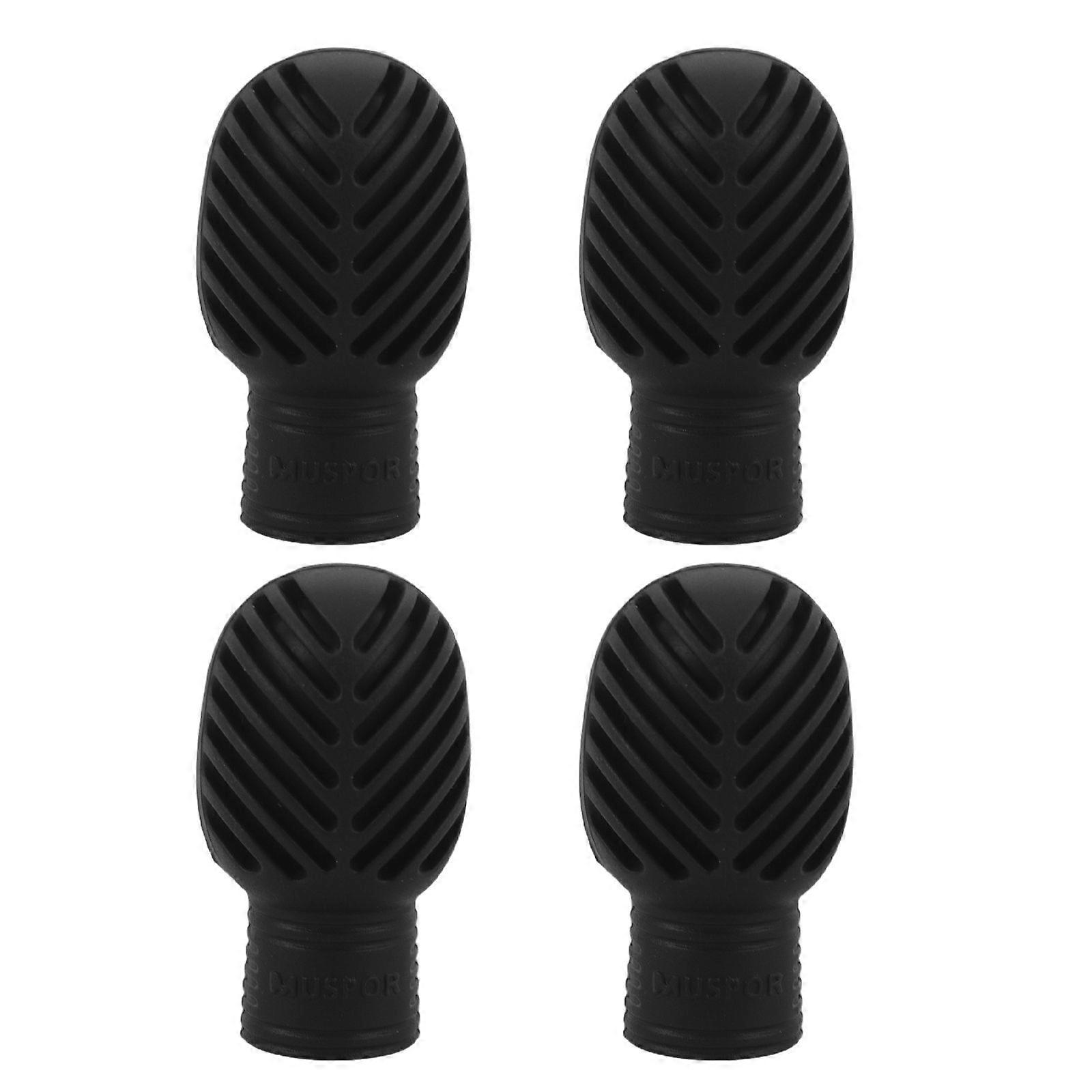 4pcs Drumstick Practice Tips: Silicone Noise Dampeners for Silent Drum Training Tip Covers Percussion Accessory for Students
