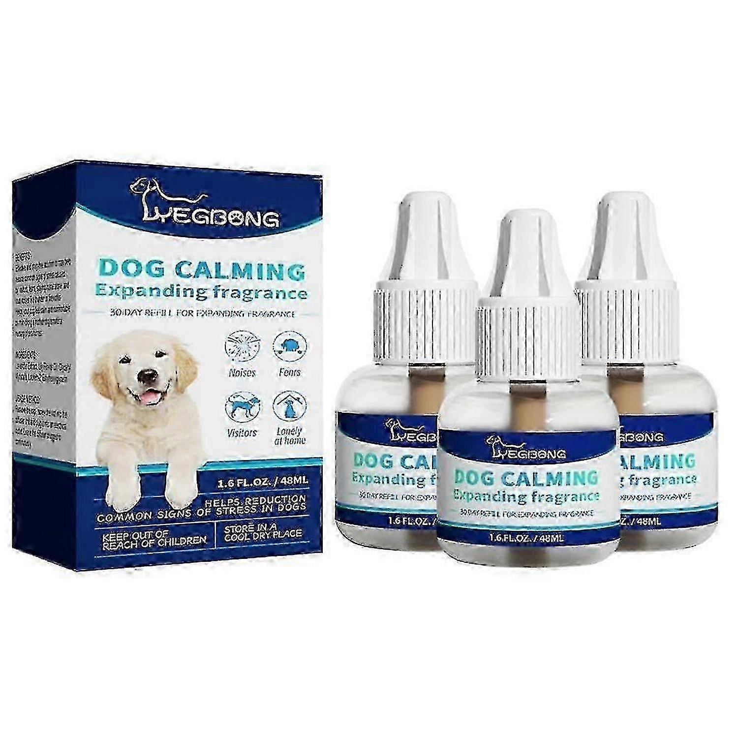 3X Dog Calming Pheromone Diffuser Refill Relieve Anxiety Stress Barking Chewing