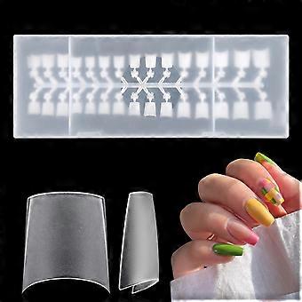 Short Coffin Matte Acrylic Nail Tips 240pcs No File Finish Half Cover 12 Sizes for DIY and Salon