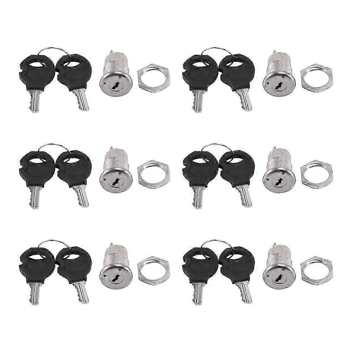 6X on Off Two Terminals Keyswitch Keylock Switch W Keys