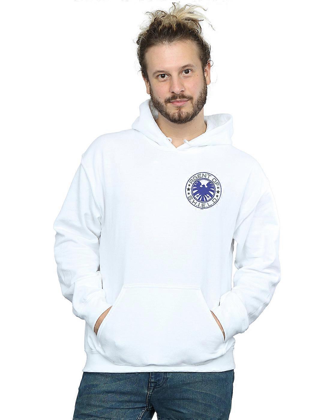 Marvel menns agenter skjerme brystet skrive Hettegenser