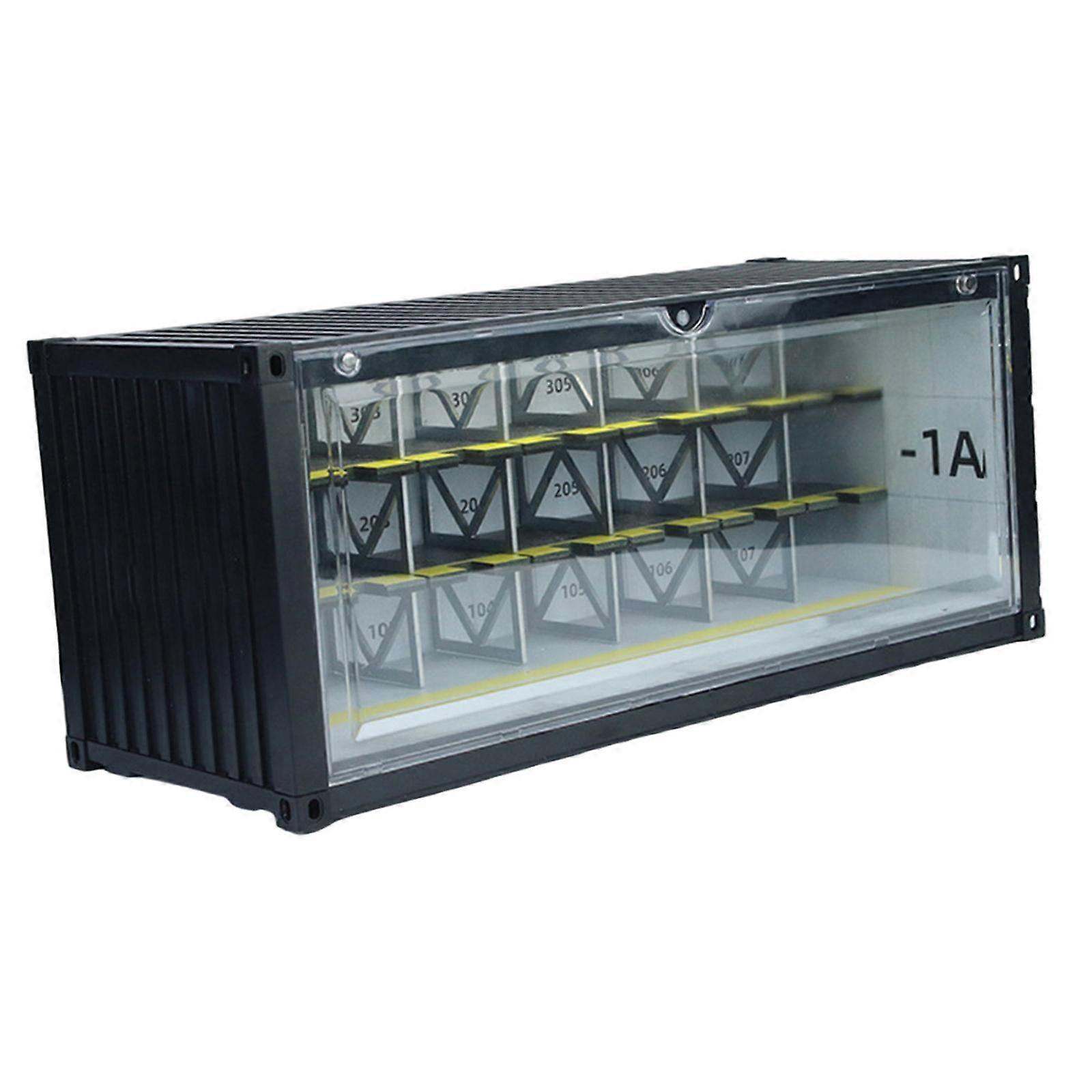 1/64 Model Car Display Case Dustproof Scenario Container Parking Lot Diorama