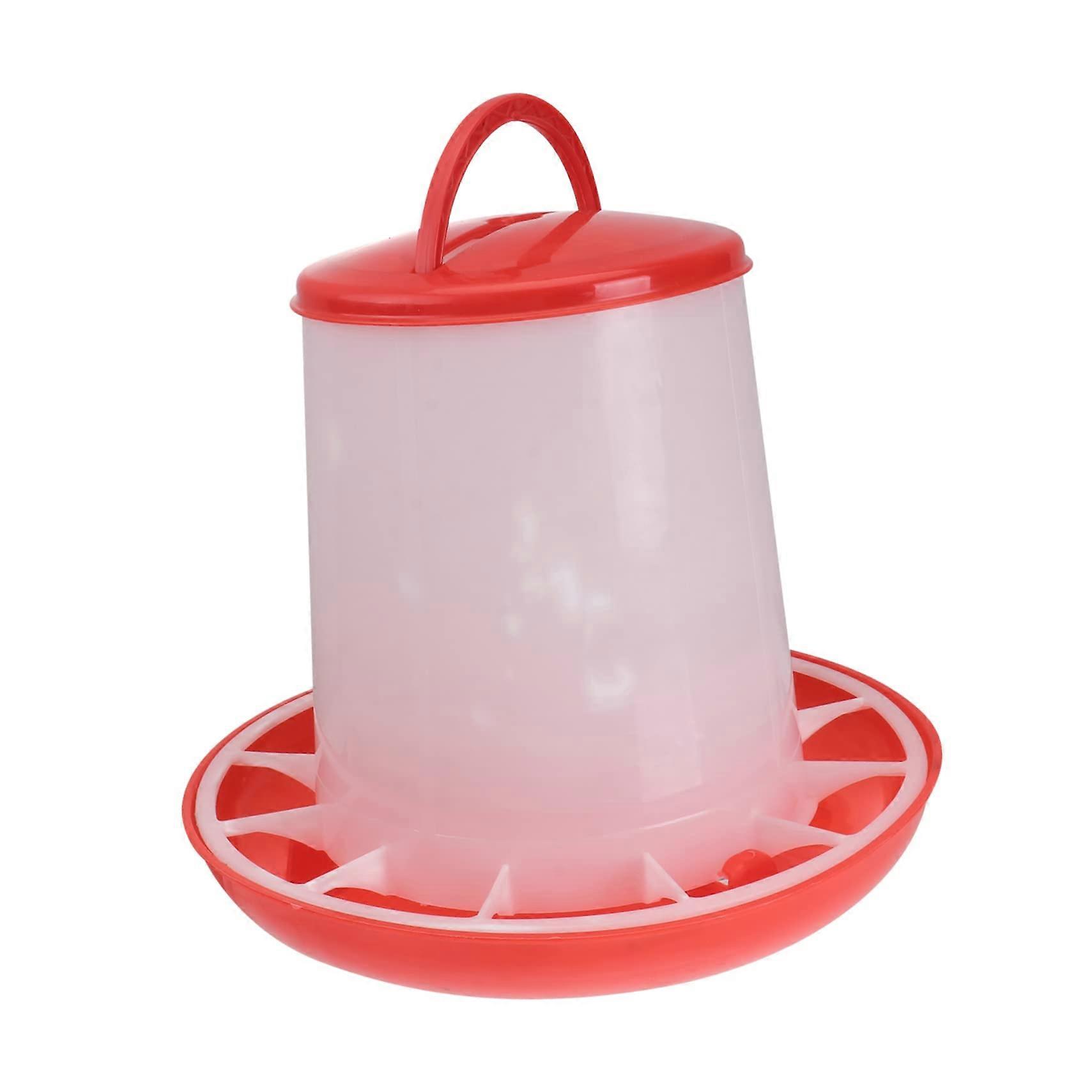 Automatic Chicken Feeder Outdoor Durable Plastic TipOver Resistant Poultry Feeding Container