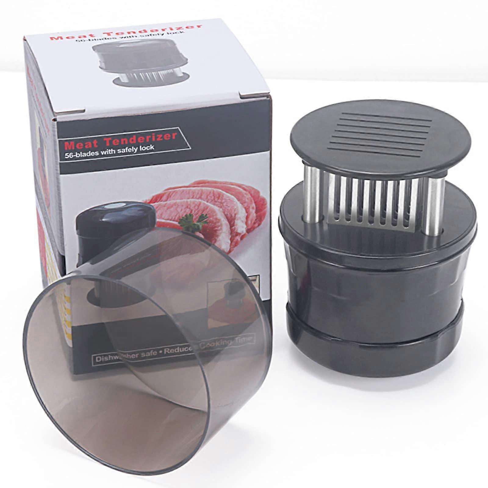 Meat Tenderizer with 56 Needle Blades Stainless Steel Beef Tenderizer Tool Black Handle