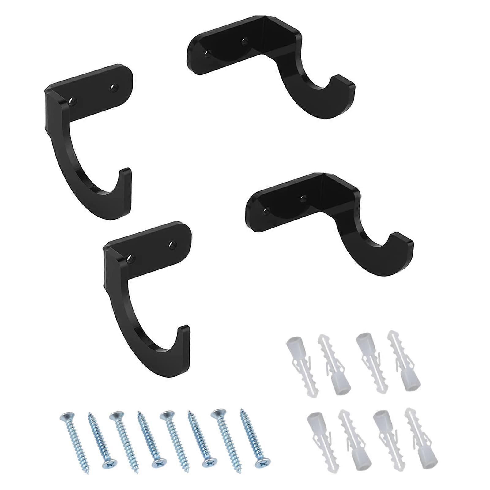 2 Pairs Acrylic Baseball Bat Wall Mount Holder Scratch Display Rack for Collectors