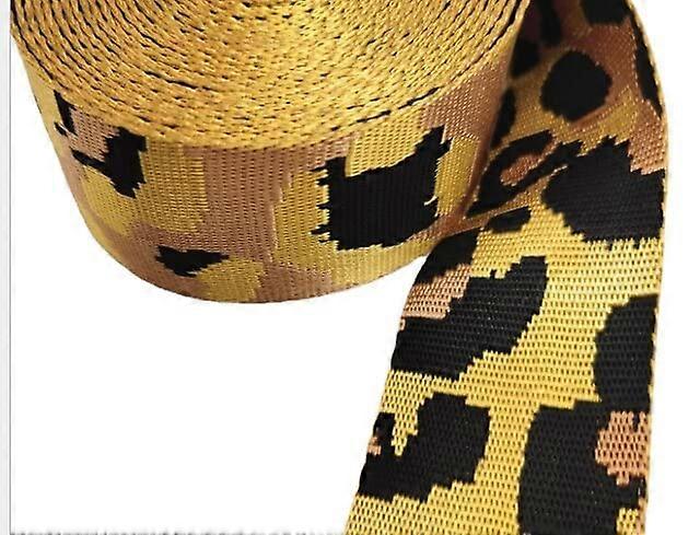 3 Meter 50mm Wide Leopard Print Nylon Webbing Belt for DIY Bag Making Accessories