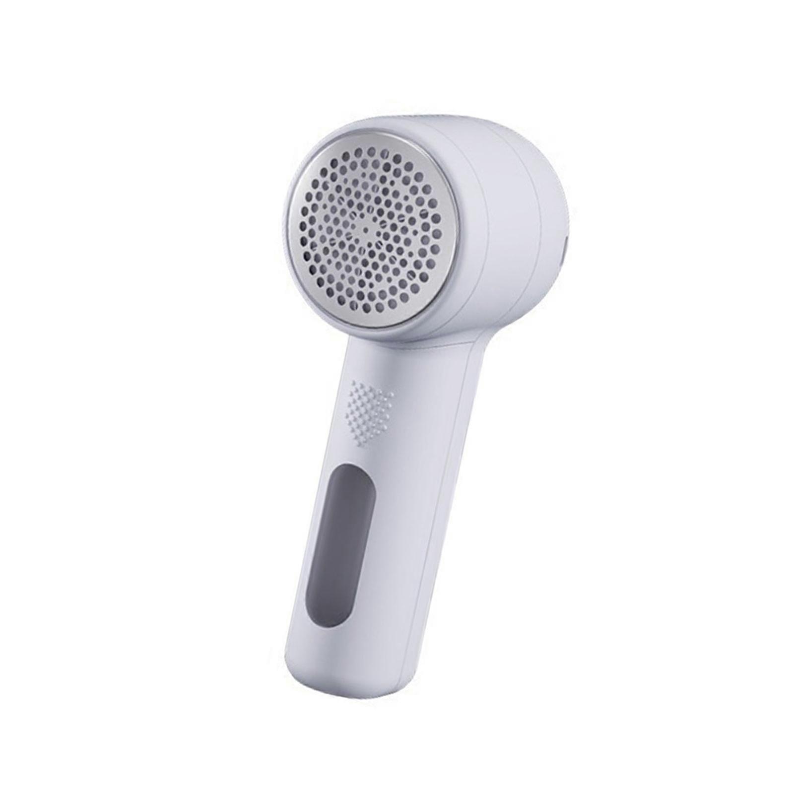 Practical Lint Remover for Clothing Sweaters Sofas Blankets 3 Adjustable Speed Rechargeable Digital Display Safety Guard  White