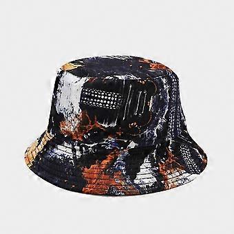 Vändbar Tie Dye Bucket Hat för Dam Sommar Strand Solskydd