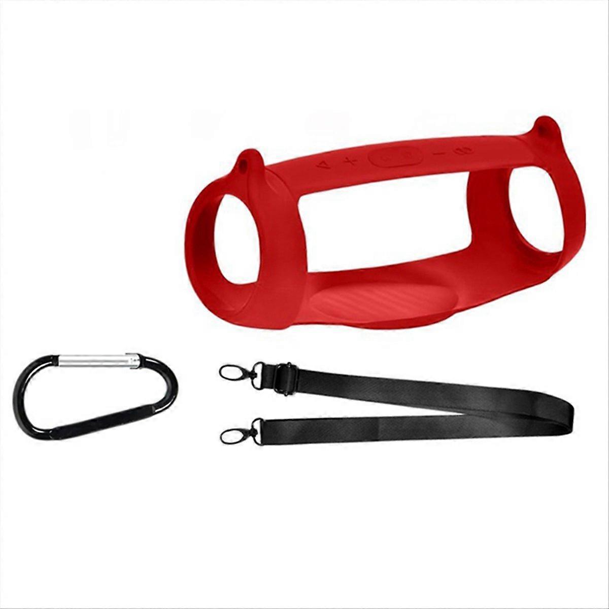 Case Cover for Charge 5, Protective with Shoulder Strap, Red