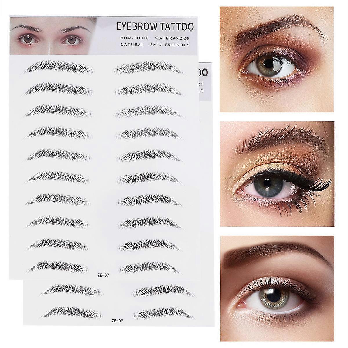 Artificial Eyebrow Transfer Stickers Eyebrow Tool for Make Up 8Pcs Black