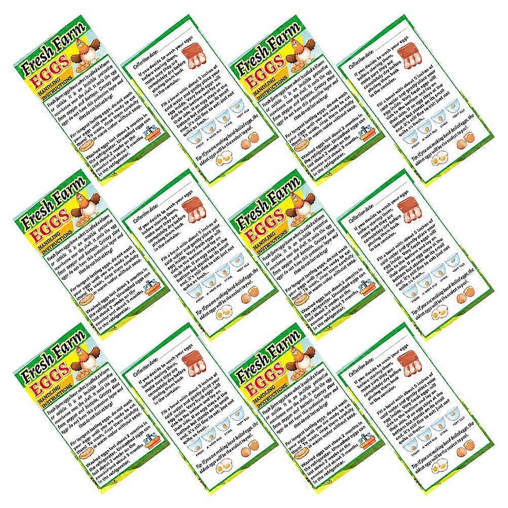 Farm Fresh Egg for Egg Handling 250Pcs Clear Instruction Labels