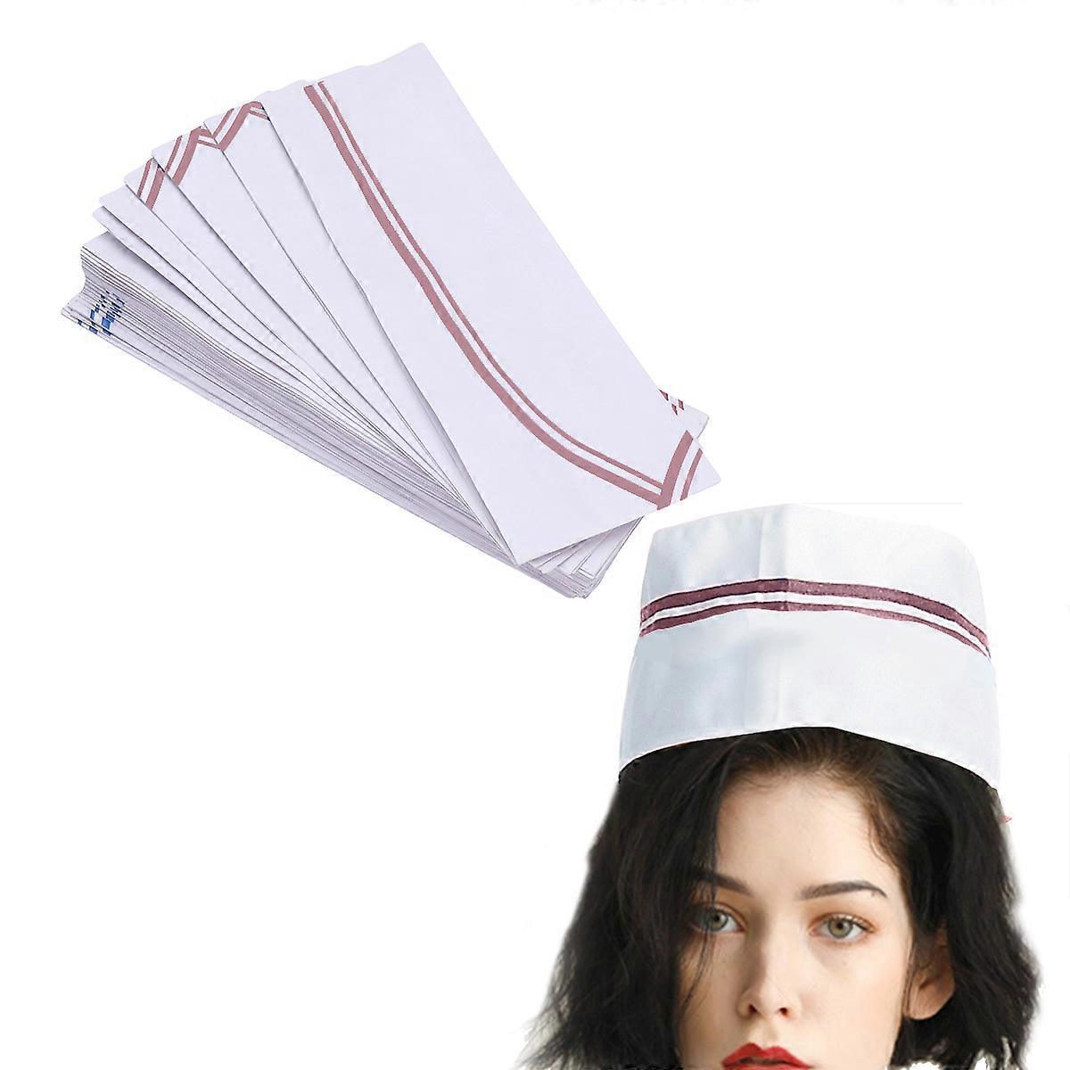 Disposable Chef Hats Simple Kitchen Accessories for Cooks Baking Conical 50Pcs
