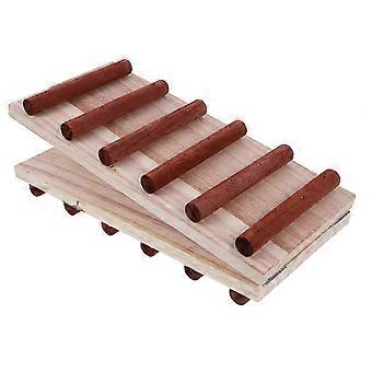 Holz-Hamsterkäfig-Ornament, Hamster-Kletterspielzeug für Haustiere, Leiter