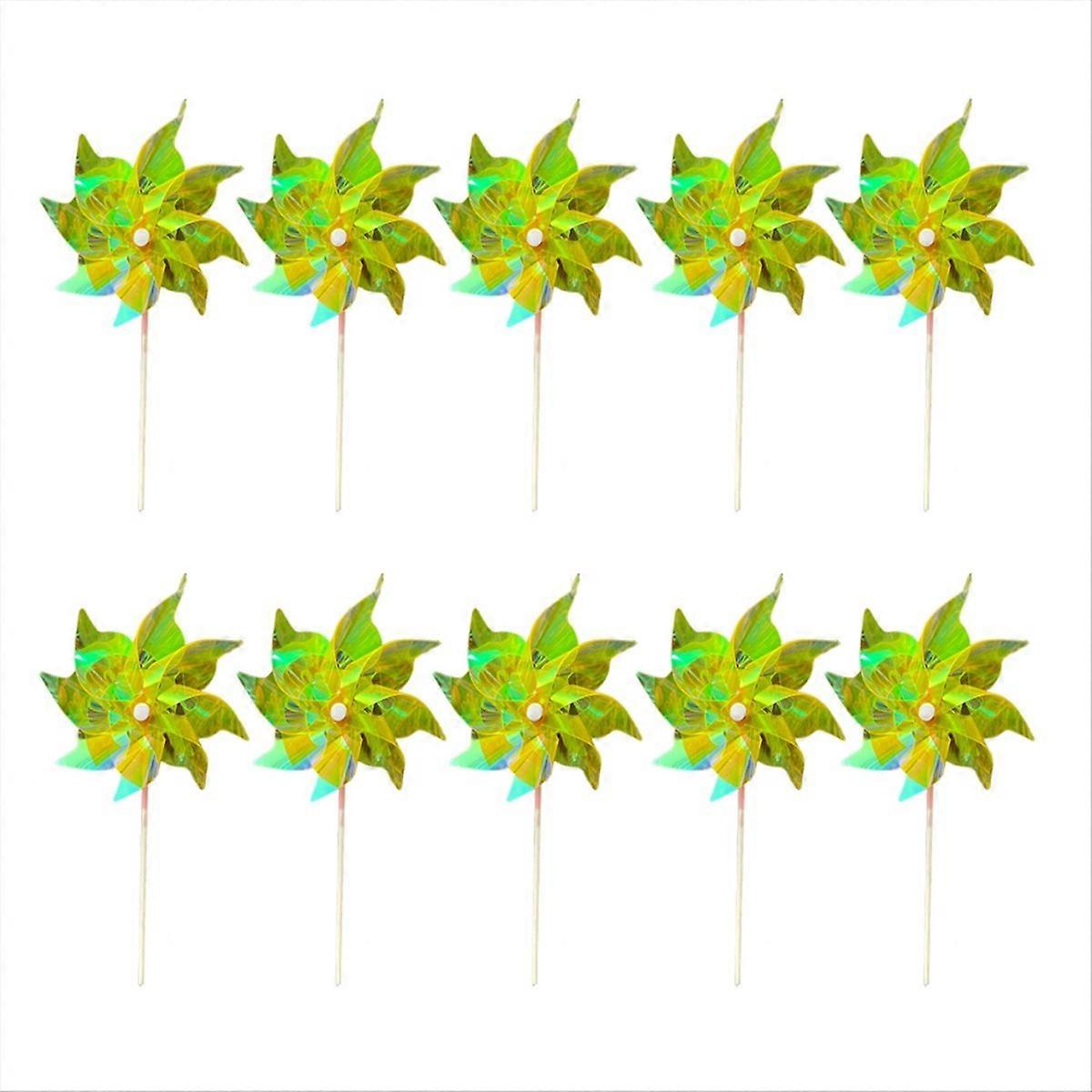 yellow Reflective Pinwheels Wind Spinner, Extra Sparkly Pinwheel