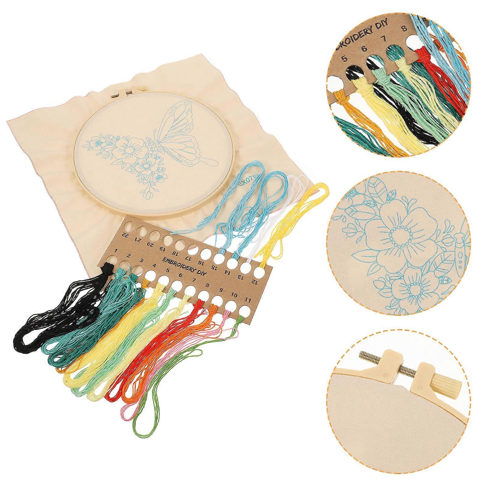Embroidery Material Kit DIY Embroidery Set for Decor 1Set Handmade Craft