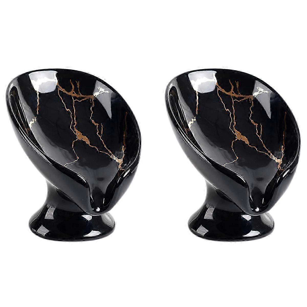 Soap Dish, Ceramic Soap Holder,Black